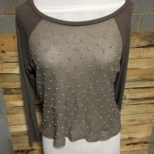 NWOT American Eagle Beaded See Through Top
